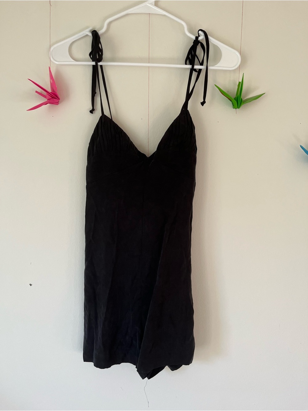 Tie shoulder romper